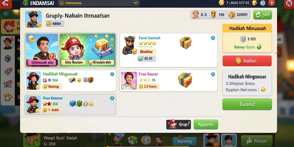 Karakter unik yang dapat dipilih untuk strategi permainan.